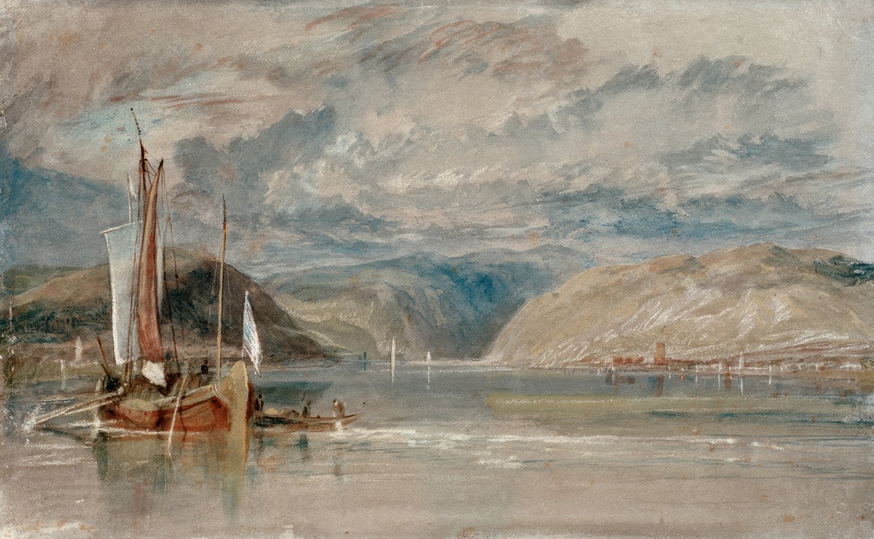 Rüdesheim, widok na Binger Loch autorstwa Joseph Mallord William Turner