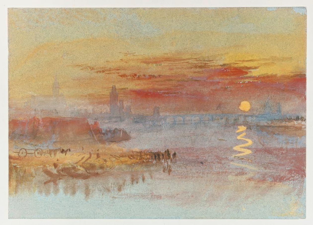 Szkarłatny zachód słońca autorstwa Joseph Mallord William Turner