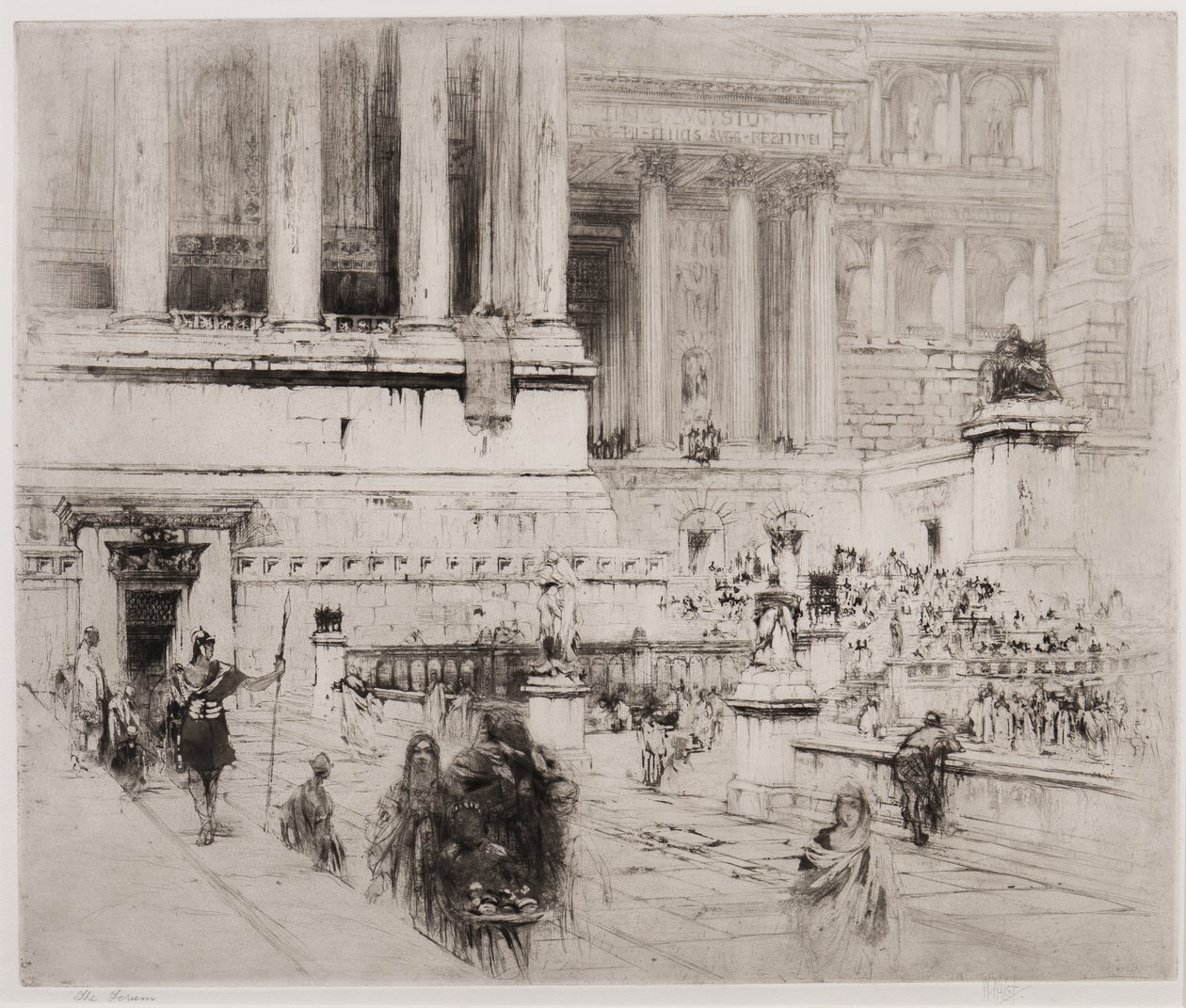 Forum (akwaforta i akwatinta) autorstwa William Walcot