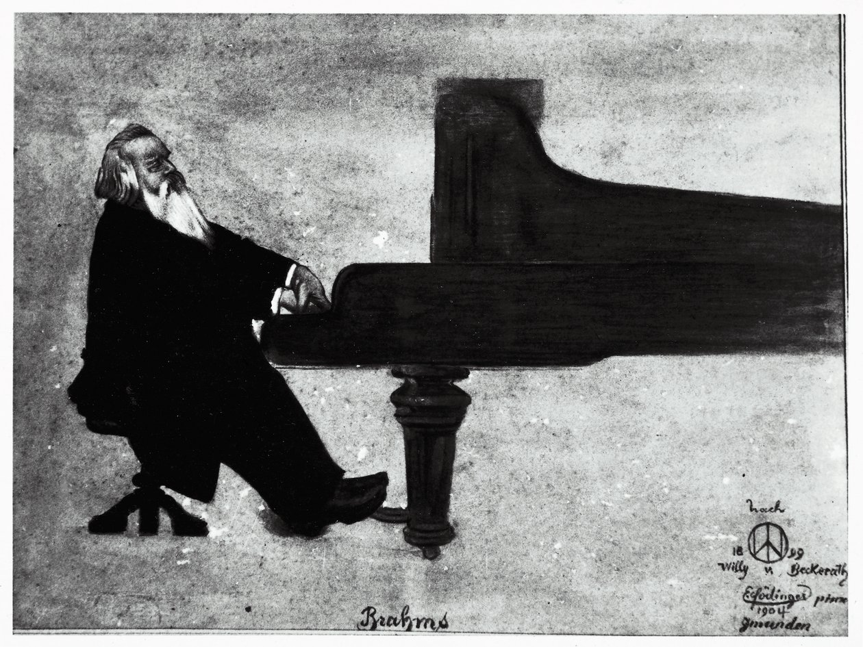 Niemiecki kompozytor Johannes Brahms (Hamburg autorstwa Willy von Beckerath