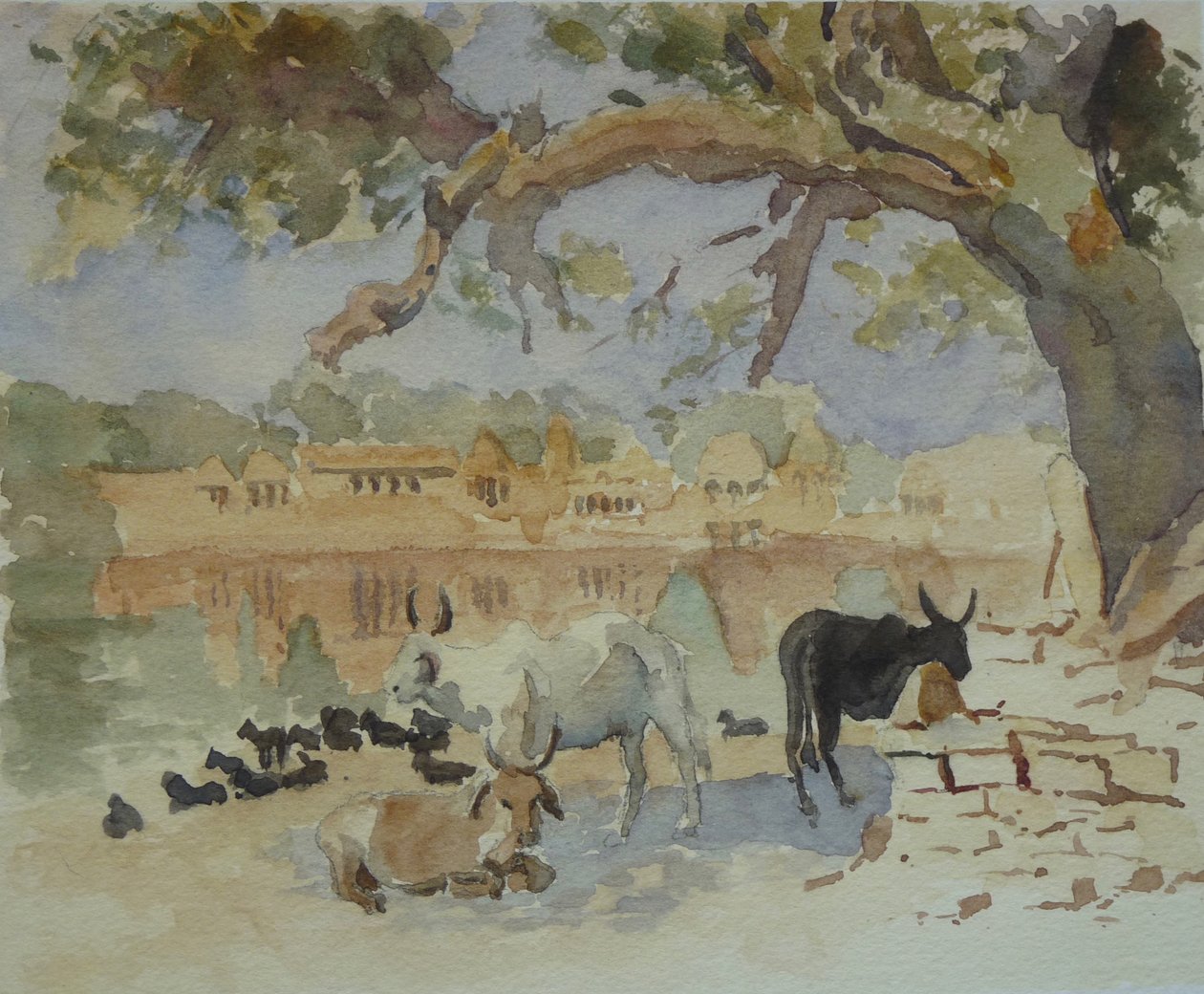 435A Jaisalmer - Gadi Sagar (szkic) autorstwa Wilson Clive