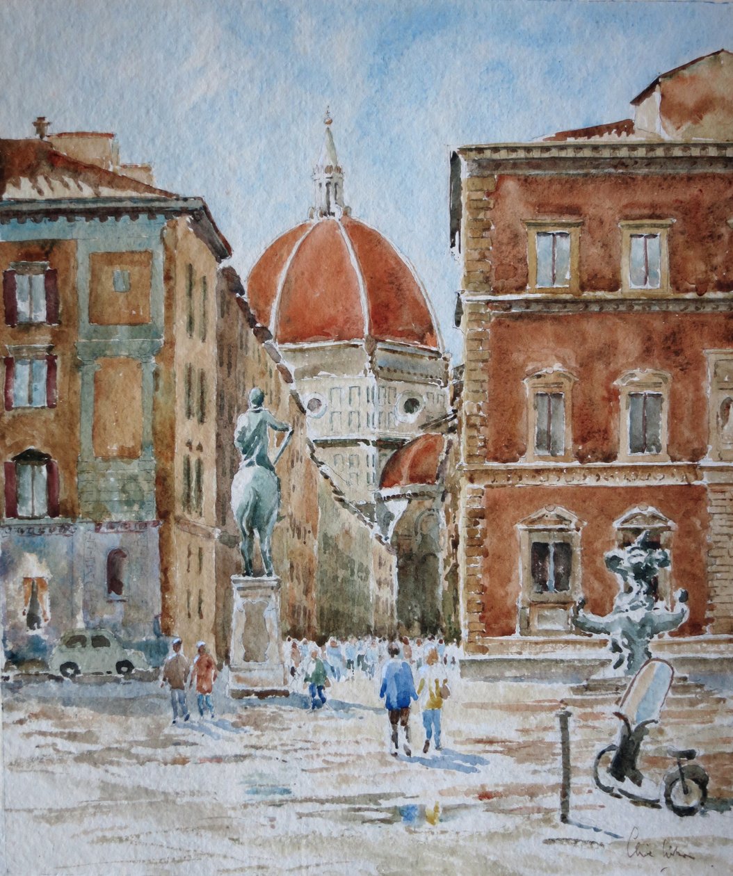 951 Piazza SS Annunziata, po oberwaniu chmury autorstwa Wilson Clive
