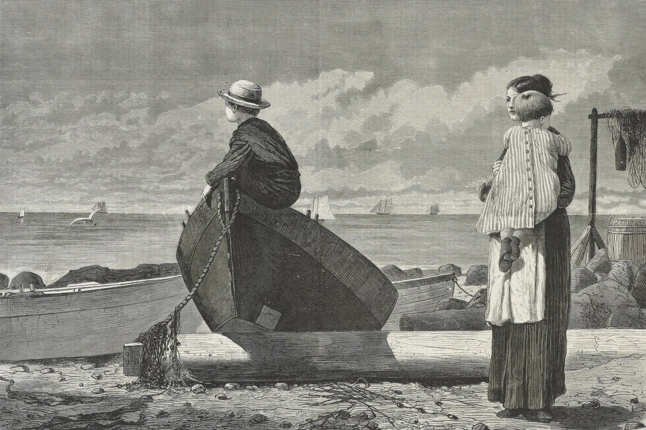 Nadchodzą tatusiowie! autorstwa Winslow Homer