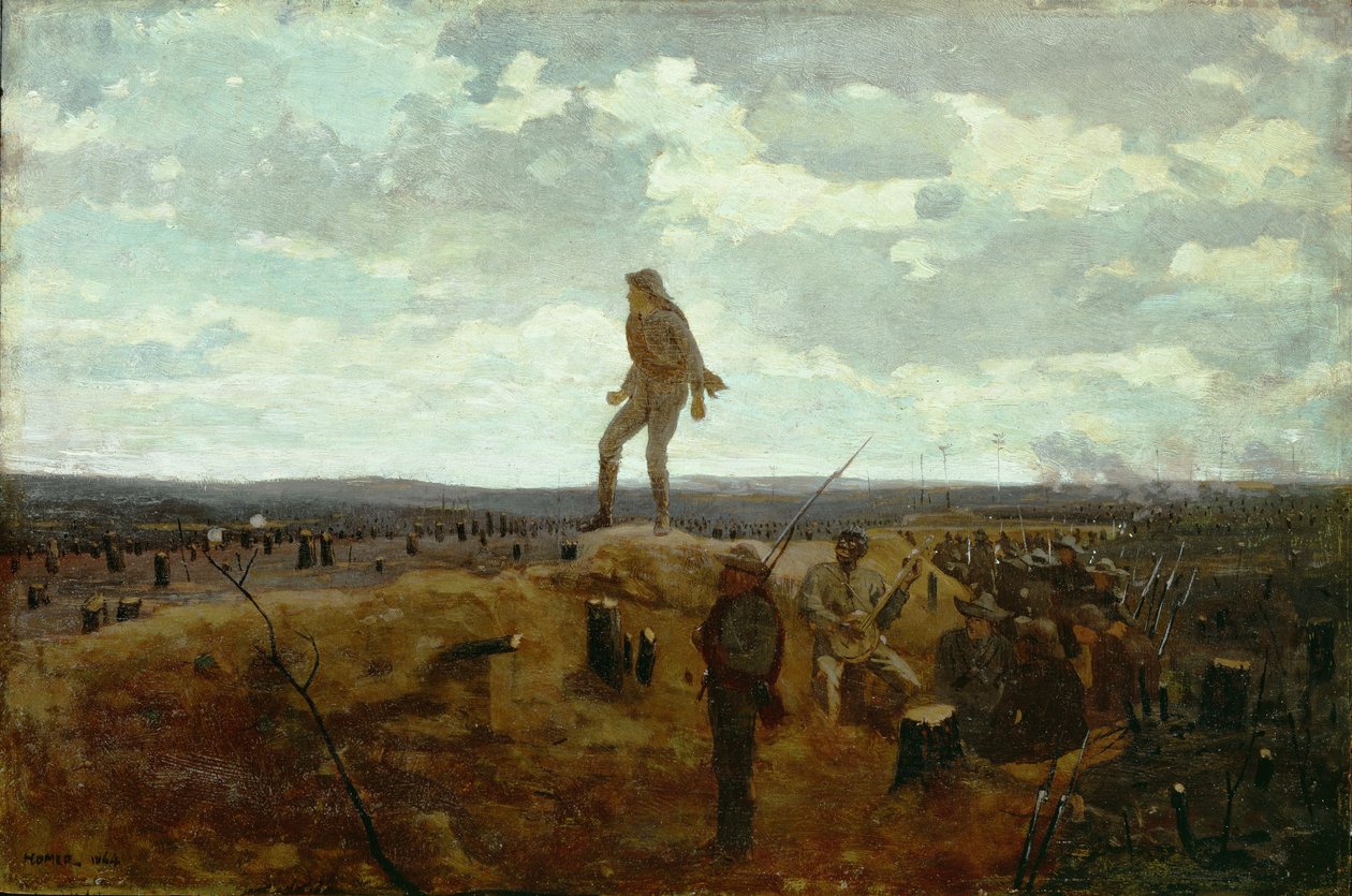 Defiance: Zaproszenie do strzału przed Petersburgiem, 1864 r. autorstwa Winslow Homer