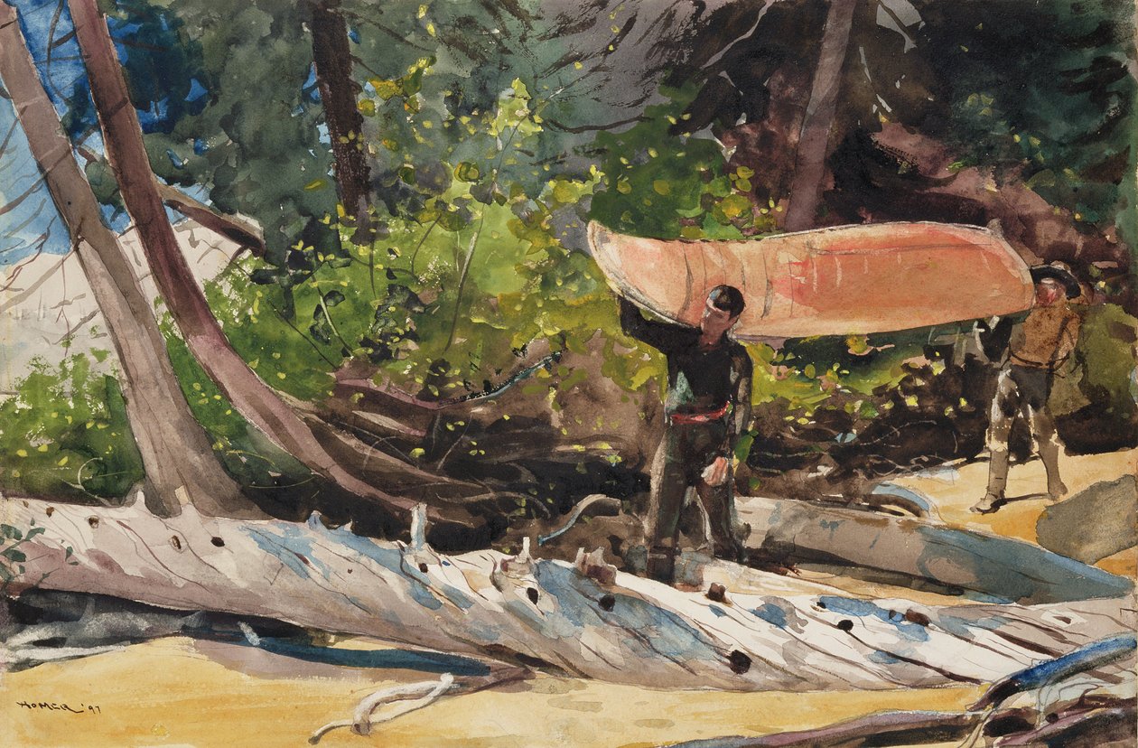Koniec Portage, 1897 (wc na papierze) autorstwa Winslow Homer