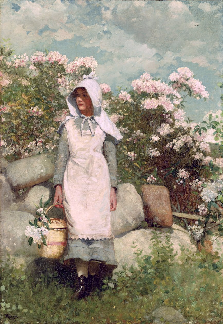 Dziewczyna i Laur, 1879 autorstwa Winslow Homer
