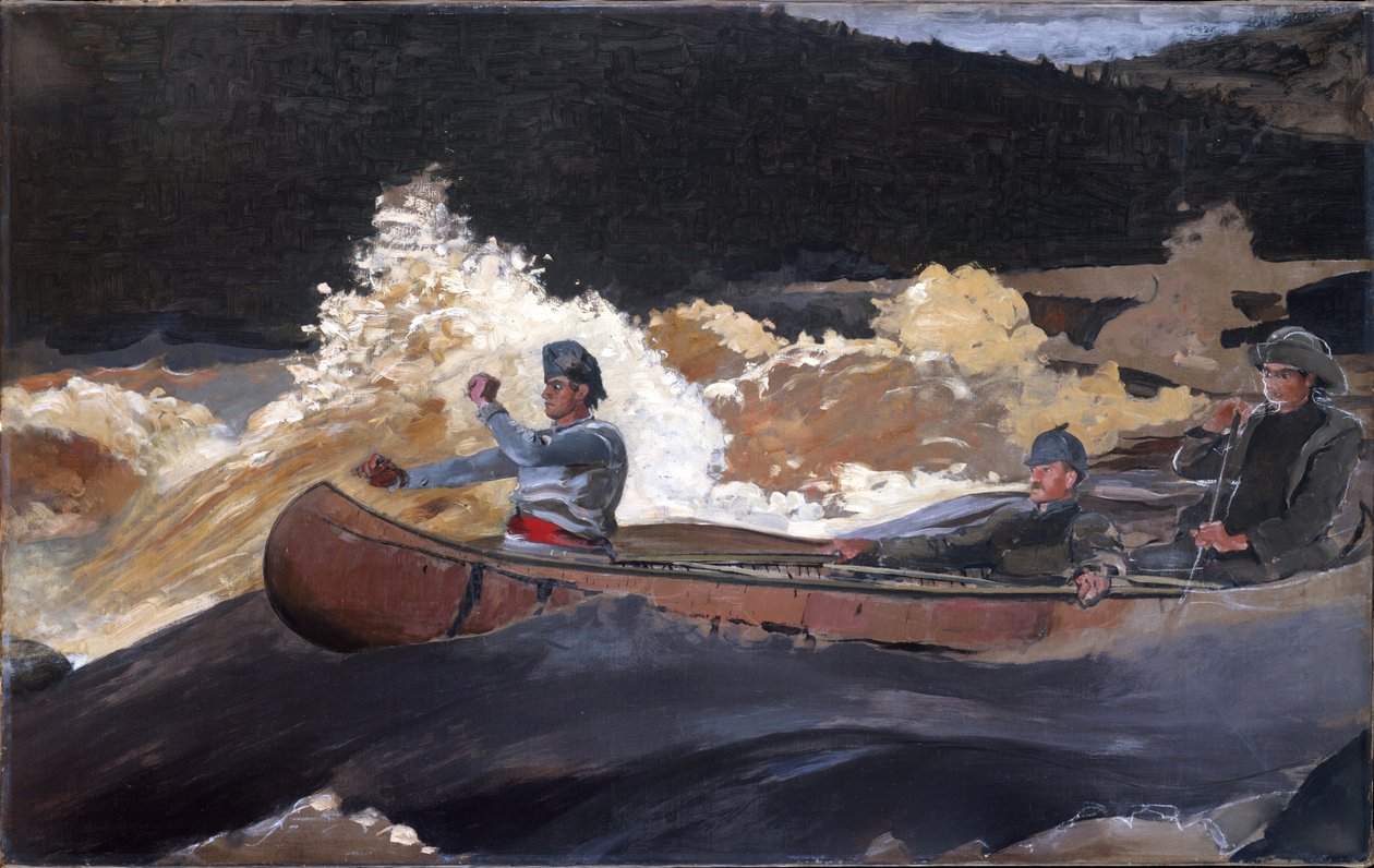 Strzelanie do bystrza, rzeka Saguenay autorstwa Winslow Homer