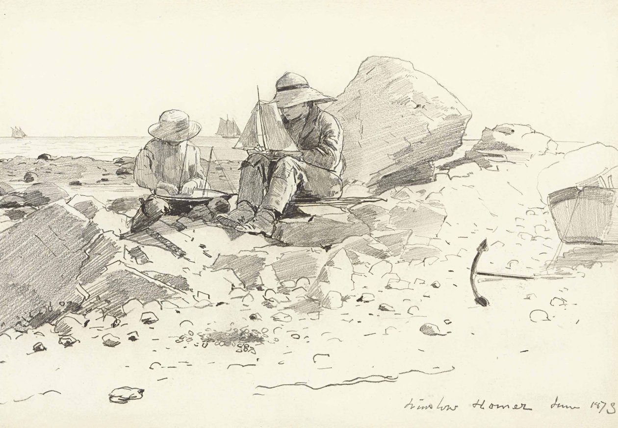 Budowniczowie łodzi autorstwa Winslow Homer