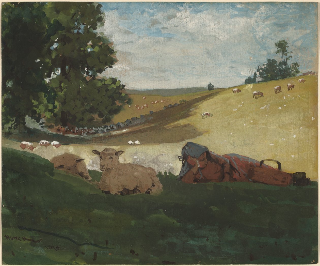 Ciepłe popołudnie (Pasterka) autorstwa Winslow Homer