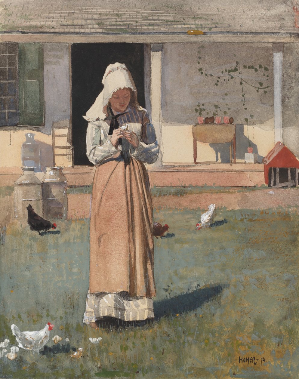 Chory kurczak, 1874. autorstwa Winslow Homer