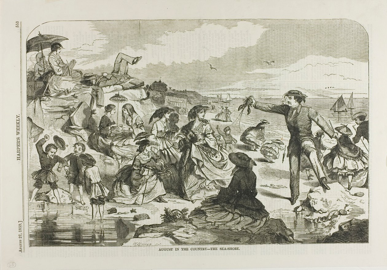 Sierpień na wsi - wybrzeże morskie autorstwa Winslow Homer