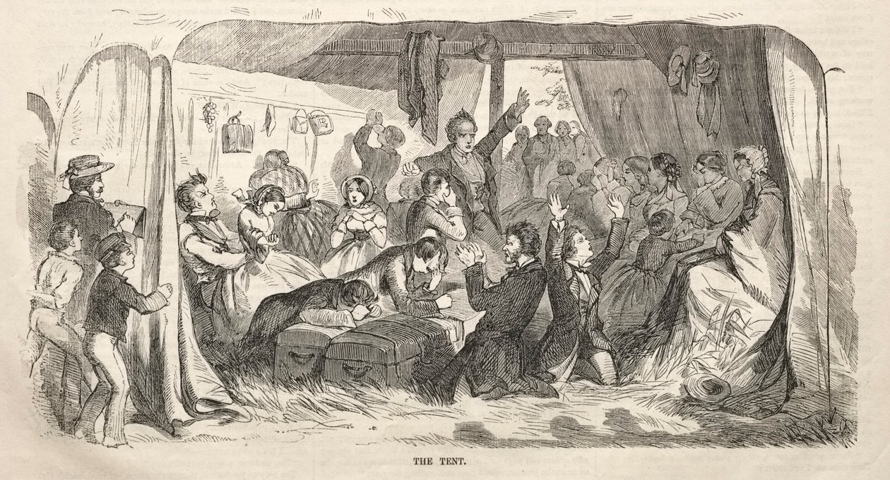 Szkice ze spotkania obozowego:  Namiot autorstwa Winslow Homer
