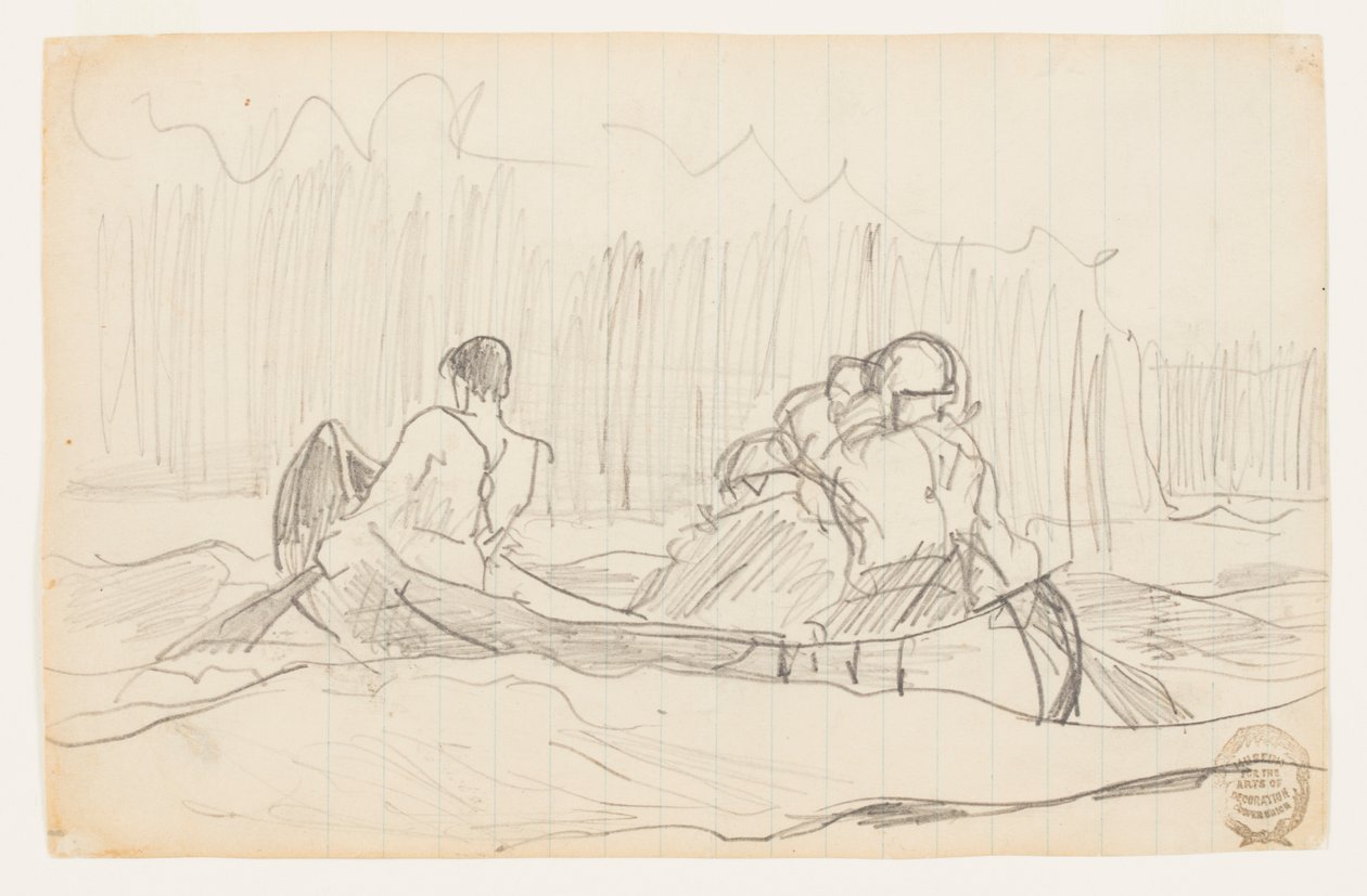 Kajak z trzema mężczyznami autorstwa Winslow Homer