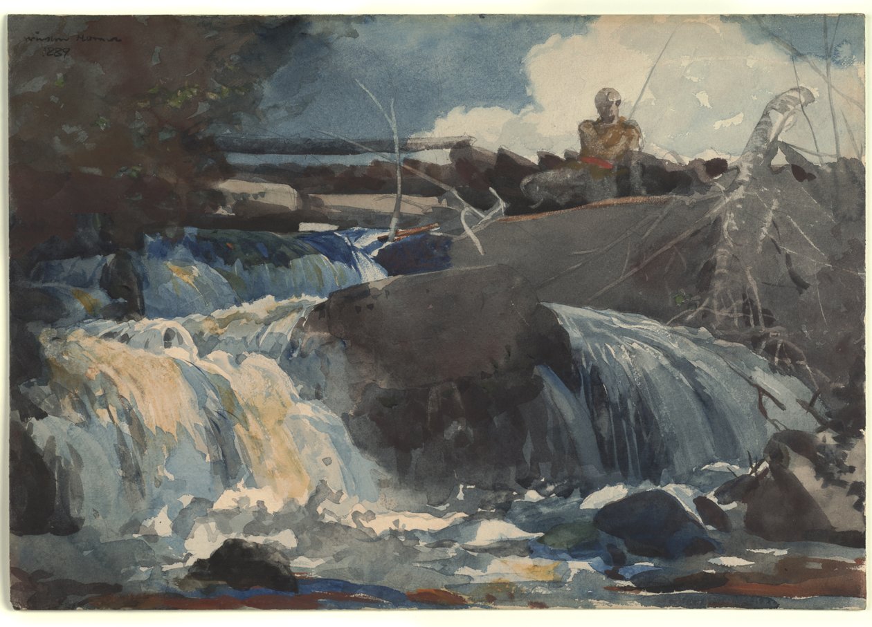 Casting w wodospadach autorstwa Winslow Homer
