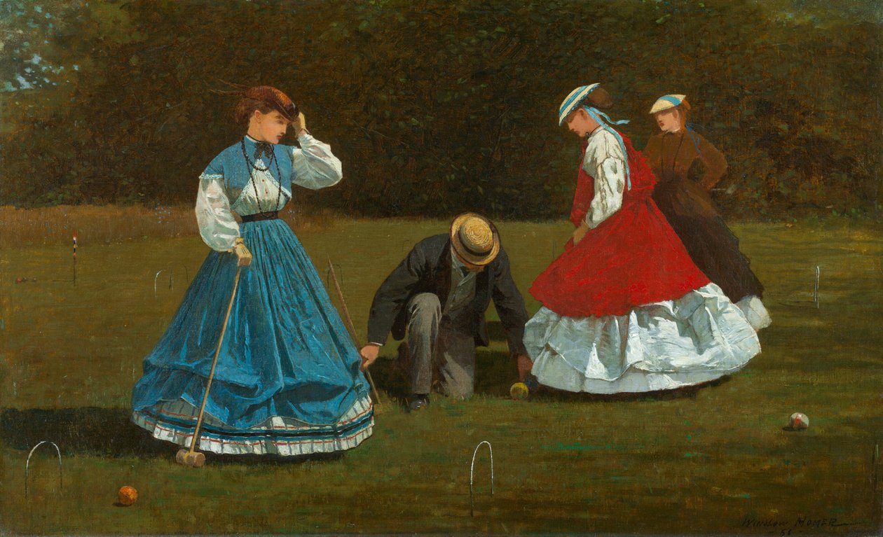 Scena krokieta, 1866. autorstwa Winslow Homer
