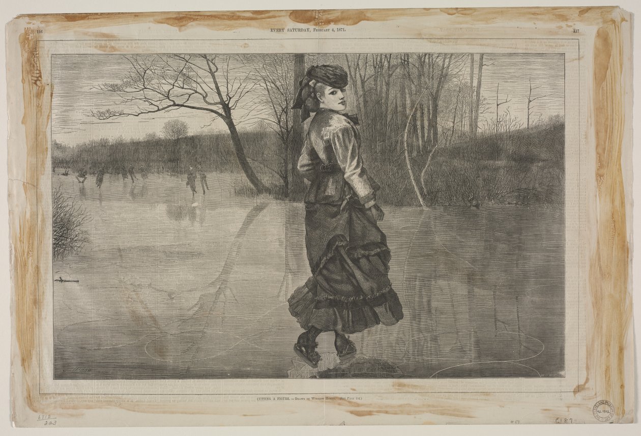 Wycinanie figury, 1871. autorstwa Winslow Homer