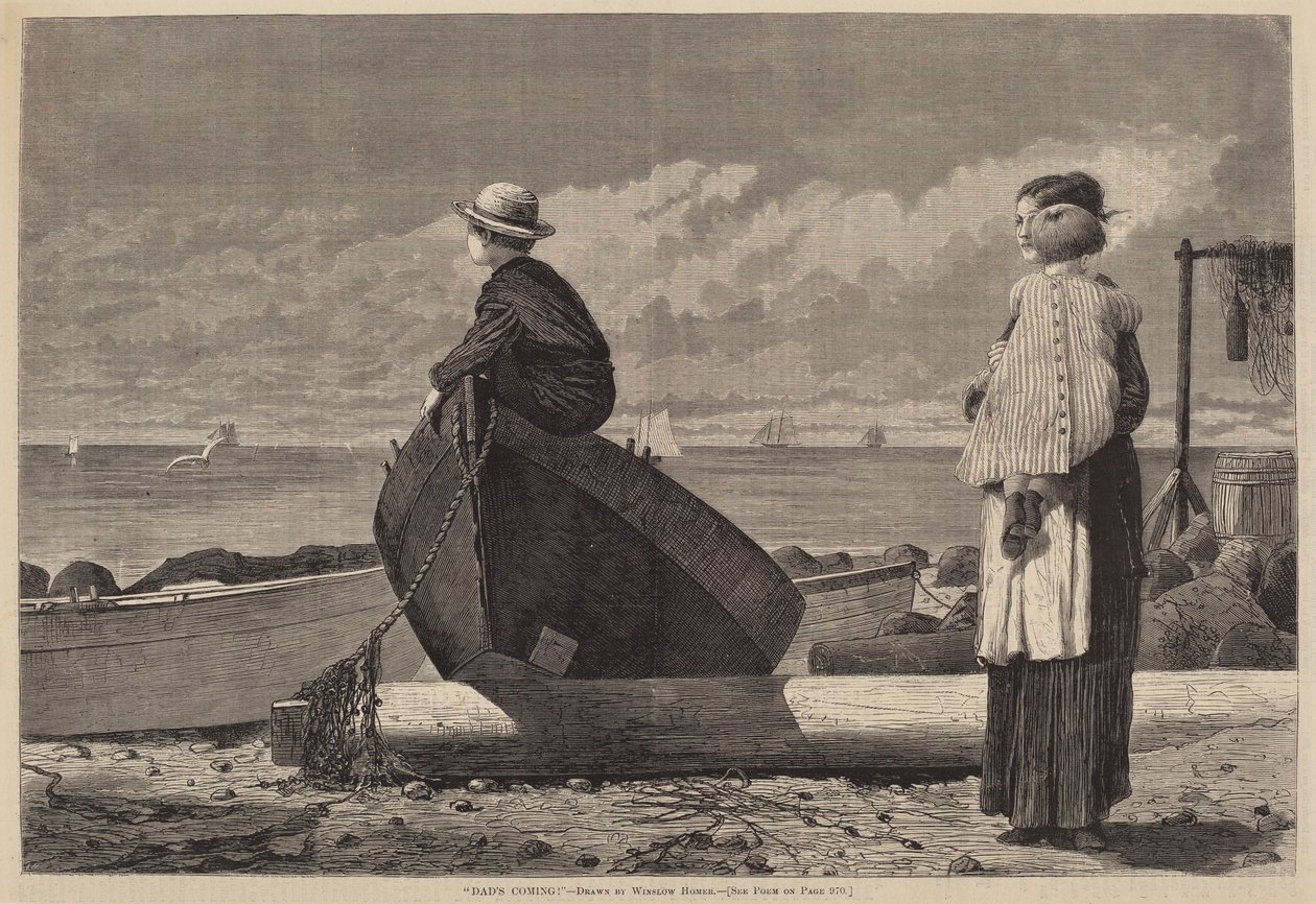 Nadchodzi tata!, opublikowana w 1873 r. autorstwa Winslow Homer