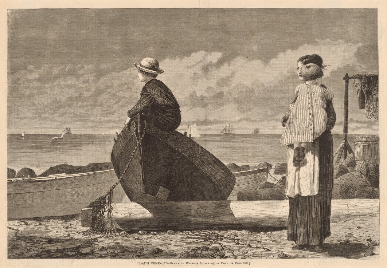 Nadchodzi tata!, opublikowana w 1873 r. autorstwa Winslow Homer