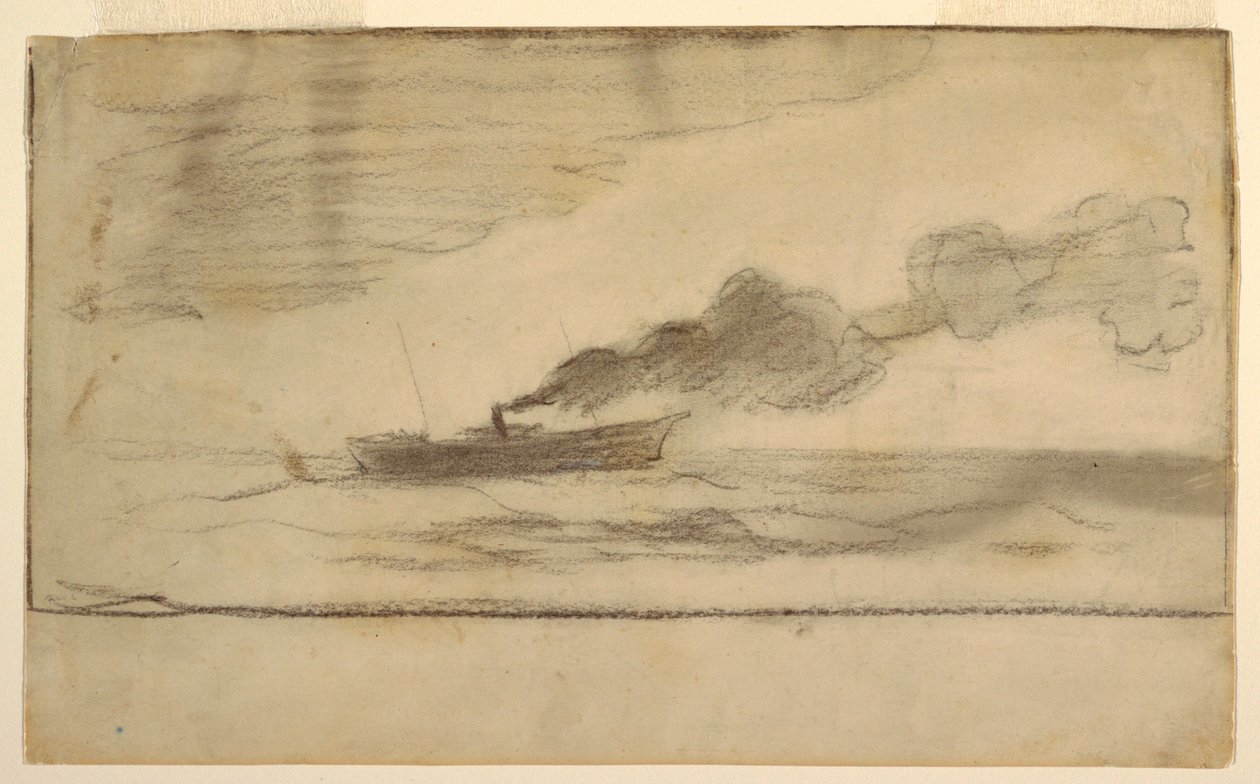 Rysunek, trawler rybacki, ok. 1881 r. autorstwa Winslow Homer