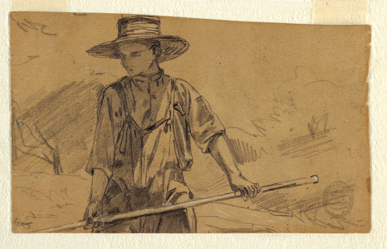 Rysunek, sianokosy, ok. 1864 r. autorstwa Winslow Homer