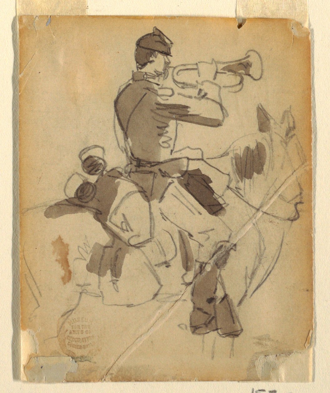 Rysunek, hejnalista, 1862 r. autorstwa Winslow Homer