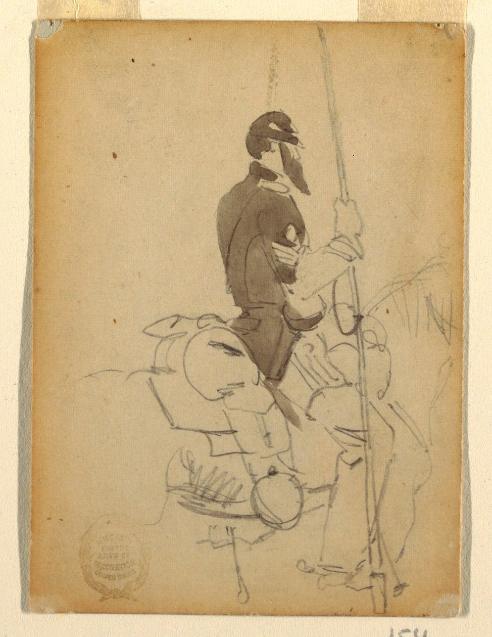 Rysunek, kawalerzysta, 1862 r. autorstwa Winslow Homer