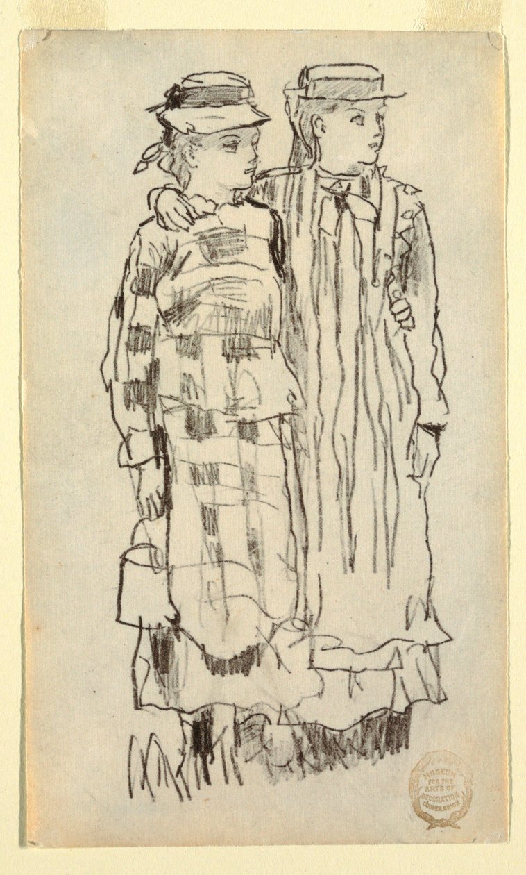 Rysunek, dwie dziewczynki, 1879 autorstwa Winslow Homer