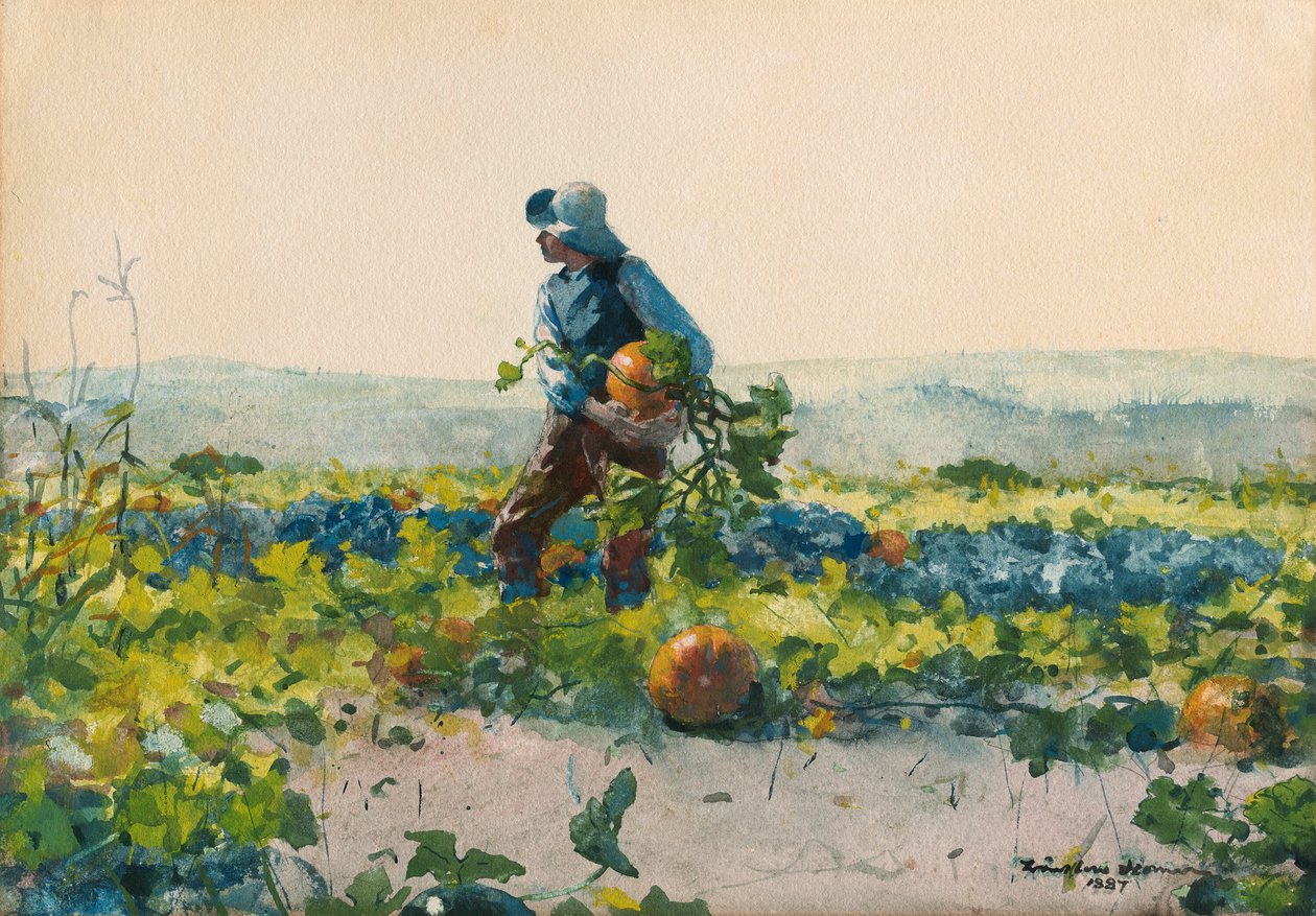 Za bycie chłopcem z farmy autorstwa Winslow Homer