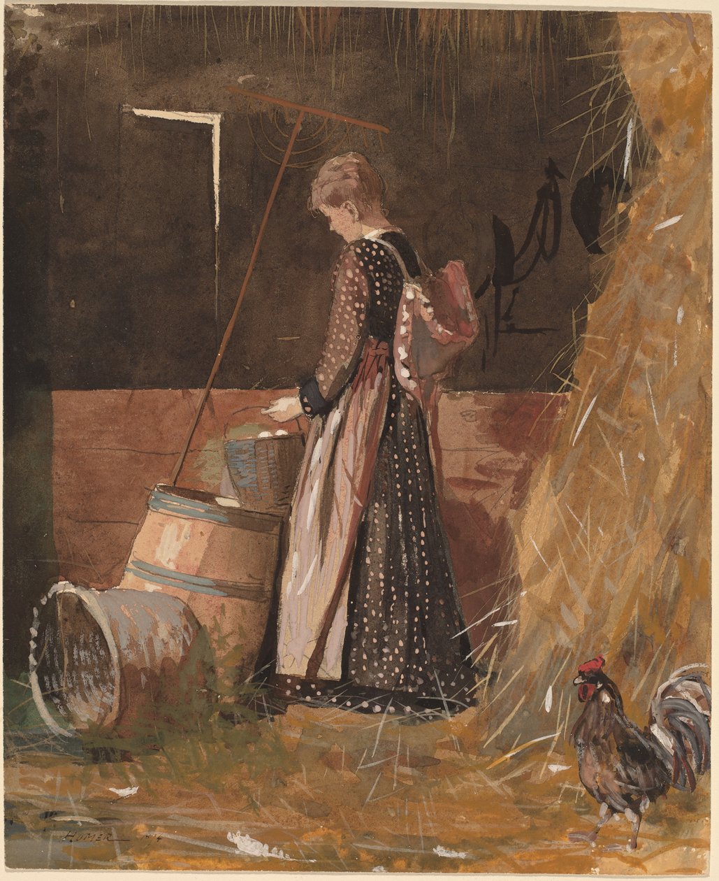 Świeże jajka, 1874 (wc) autorstwa Winslow Homer