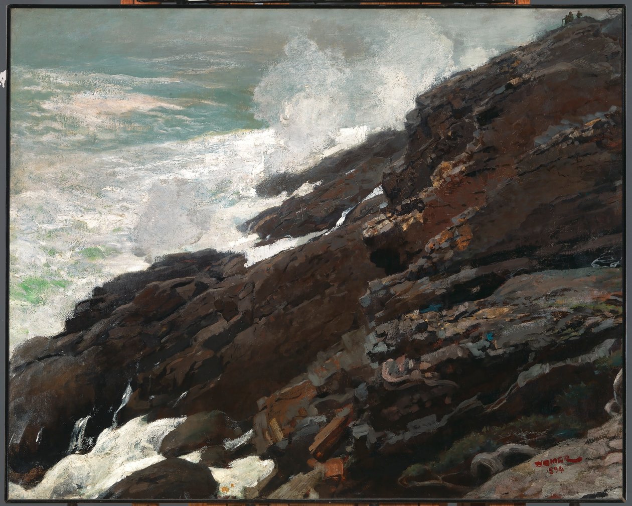 Wysoki klif, wybrzeże Maine autorstwa Winslow Homer