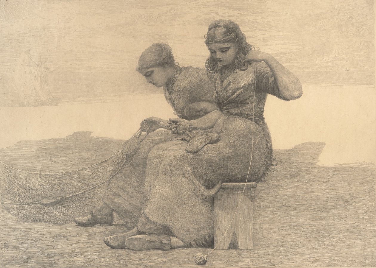 Naprawianie łez, 1888. autorstwa Winslow Homer