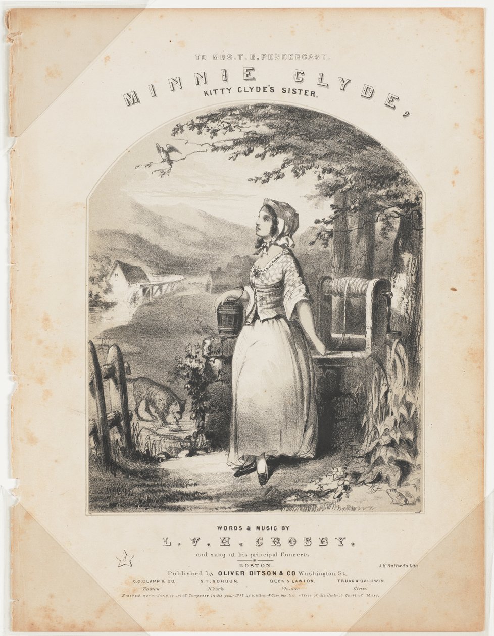 Minnie Clyde [Pięciostronicowy arkusz z piosenkami, kompletny] autorstwa Winslow Homer