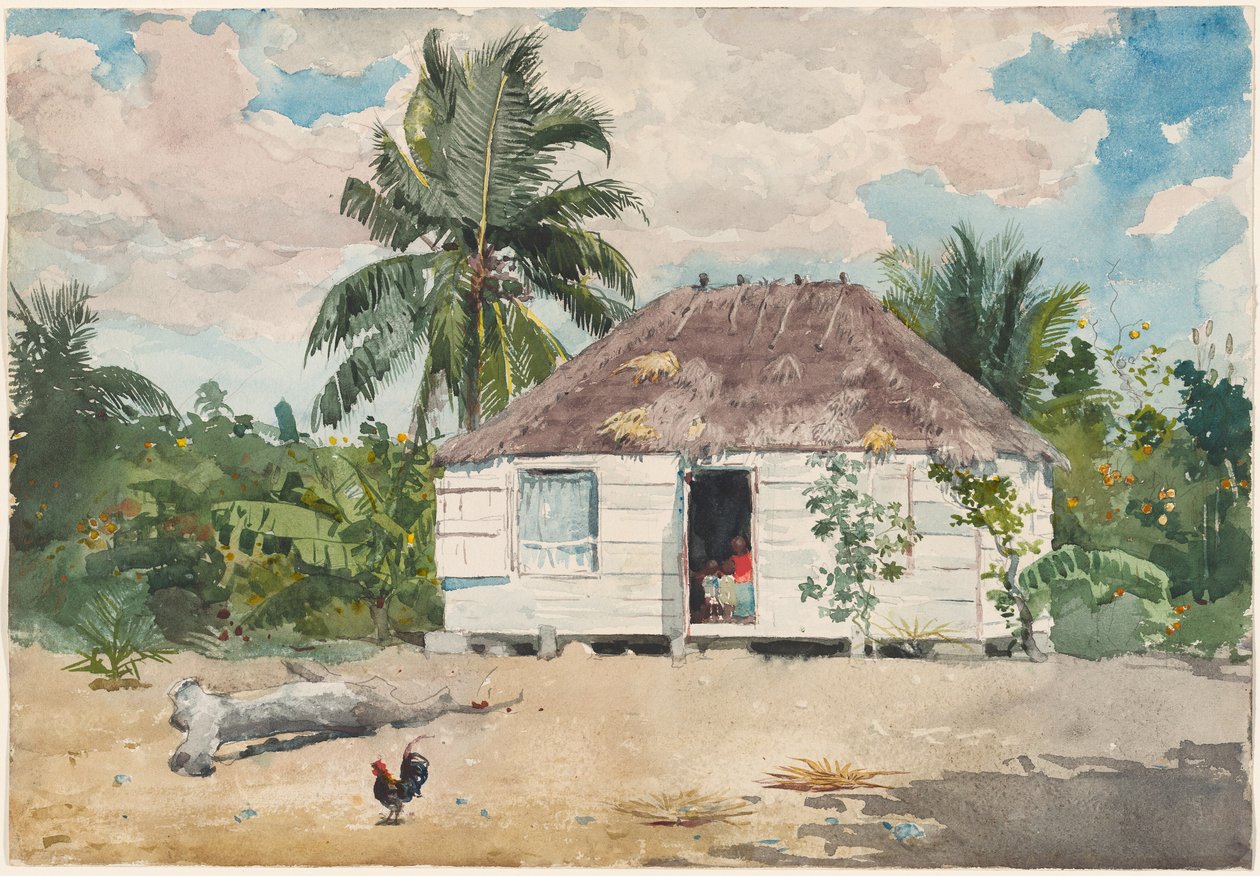 Rodzima chata w Nassau autorstwa Winslow Homer