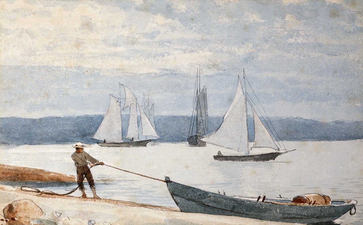 Ciągnięcie Dory, 1880 autorstwa Winslow Homer