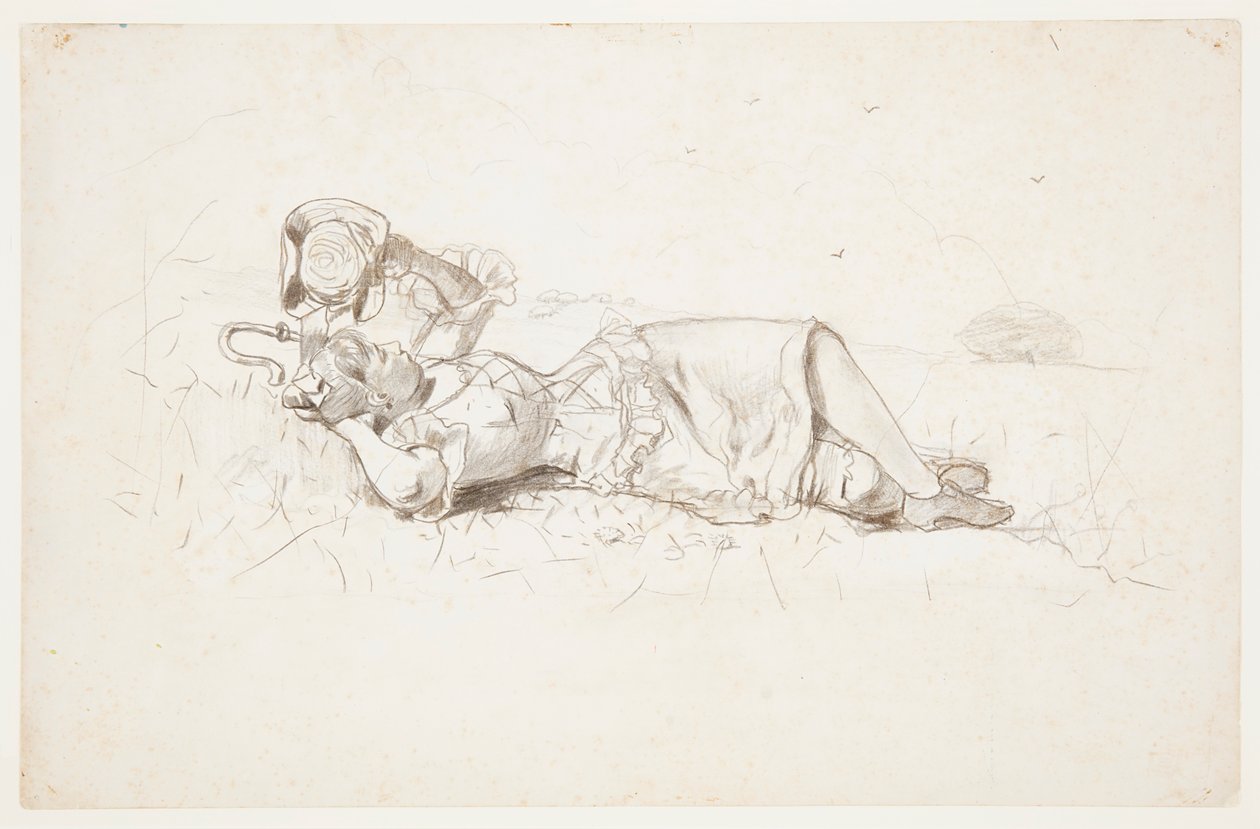 Odpoczywająca pasterka autorstwa Winslow Homer