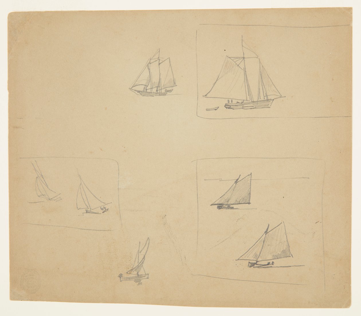 Szkice łodzi żaglowych autorstwa Winslow Homer
