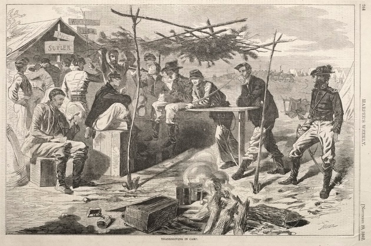 Święto Dziękczynienia w obozie autorstwa Winslow Homer
