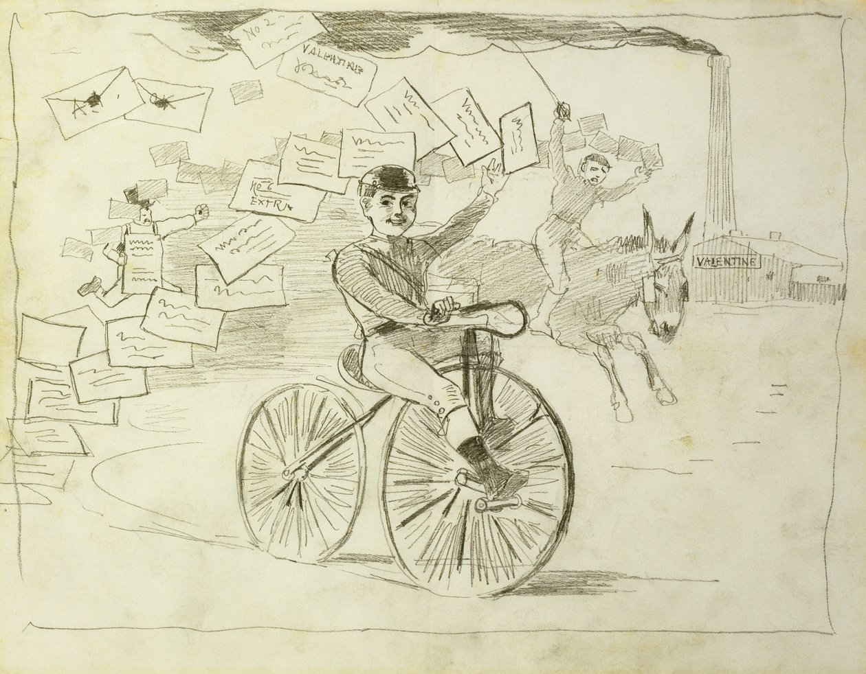Posłaniec rowerowy, autorstwa Winslow Homer
