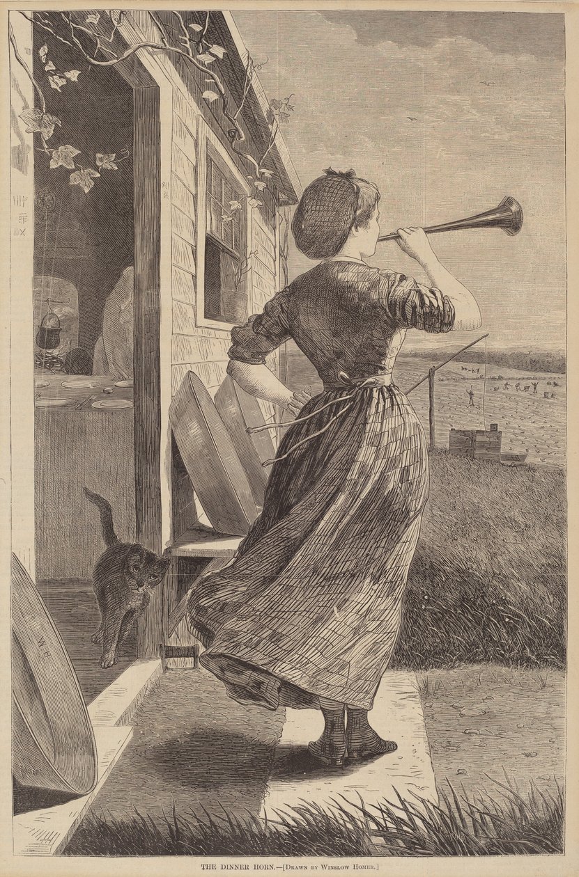 Róg obiadowy, opublikowany w 1870 r. autorstwa Winslow Homer