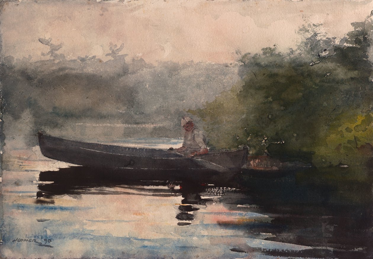 Koniec dnia, Adirondacks autorstwa Winslow Homer