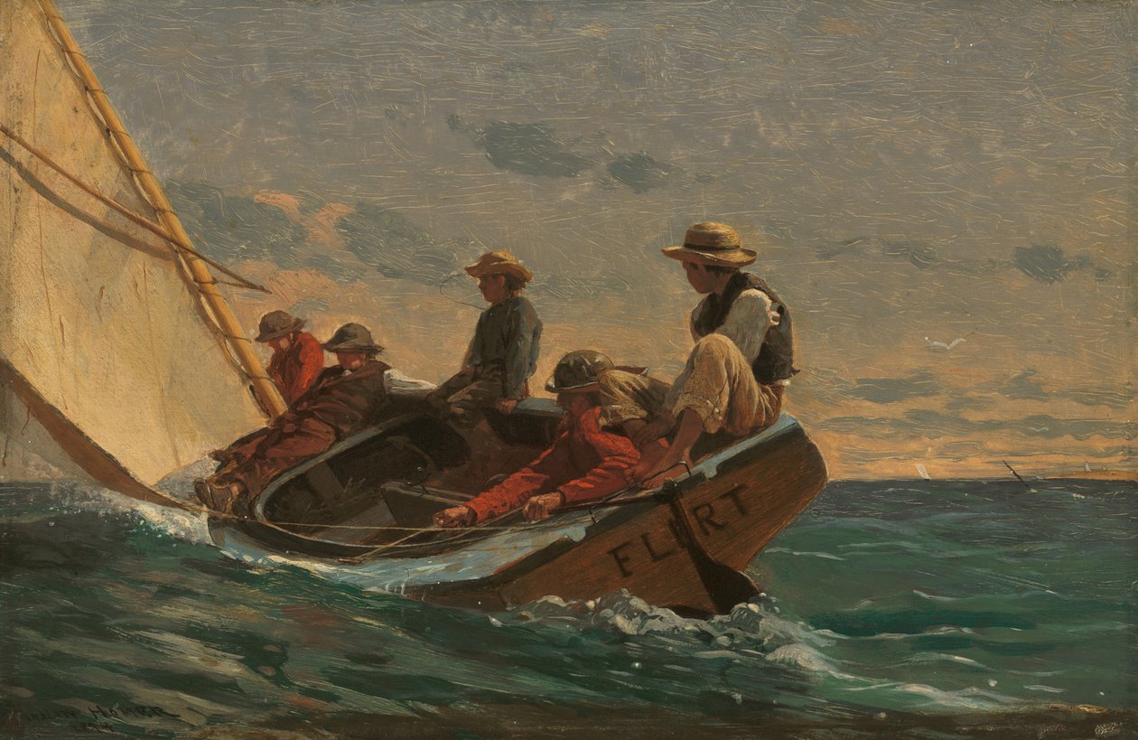 Flirt, 1874. autorstwa Winslow Homer