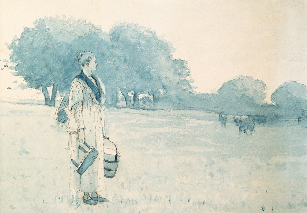 Mleczarka, 1875 autorstwa Winslow Homer