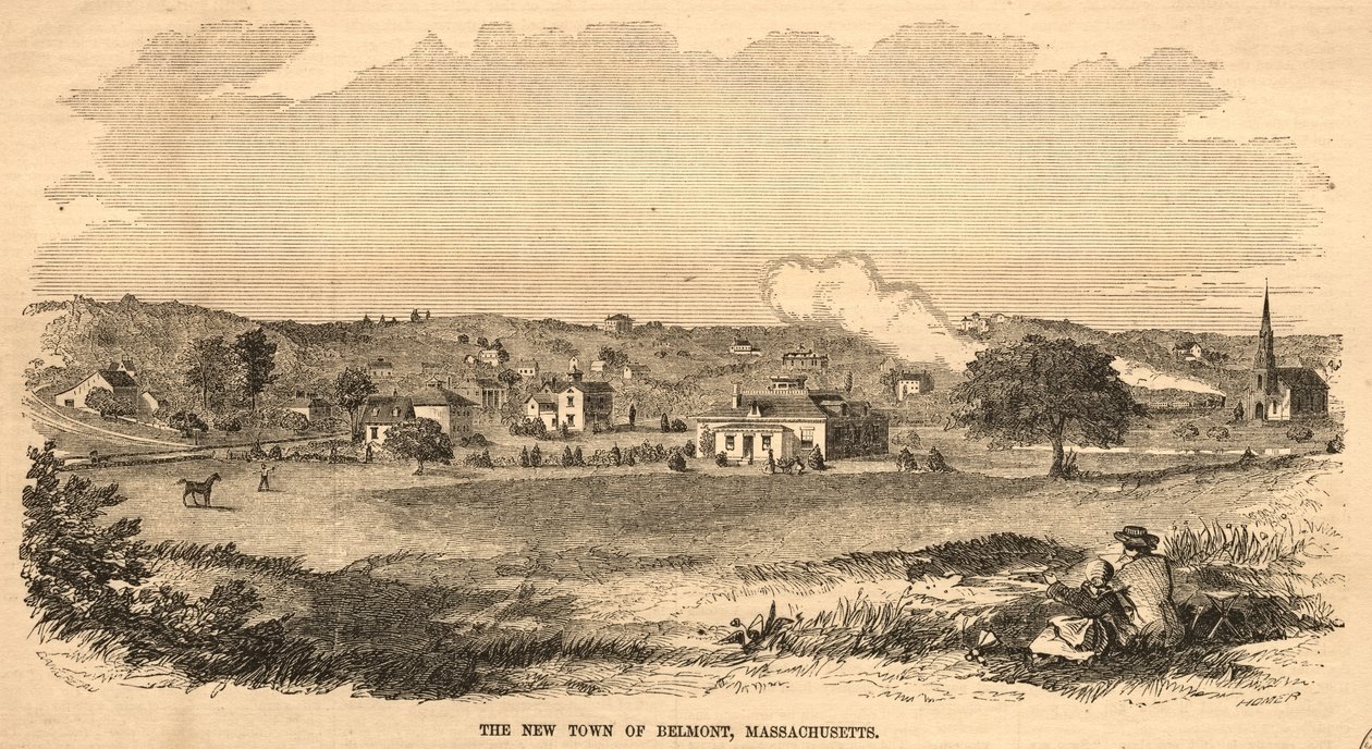 Nowe Miasto Belmont, Massachusetts, 1859. autorstwa Winslow Homer