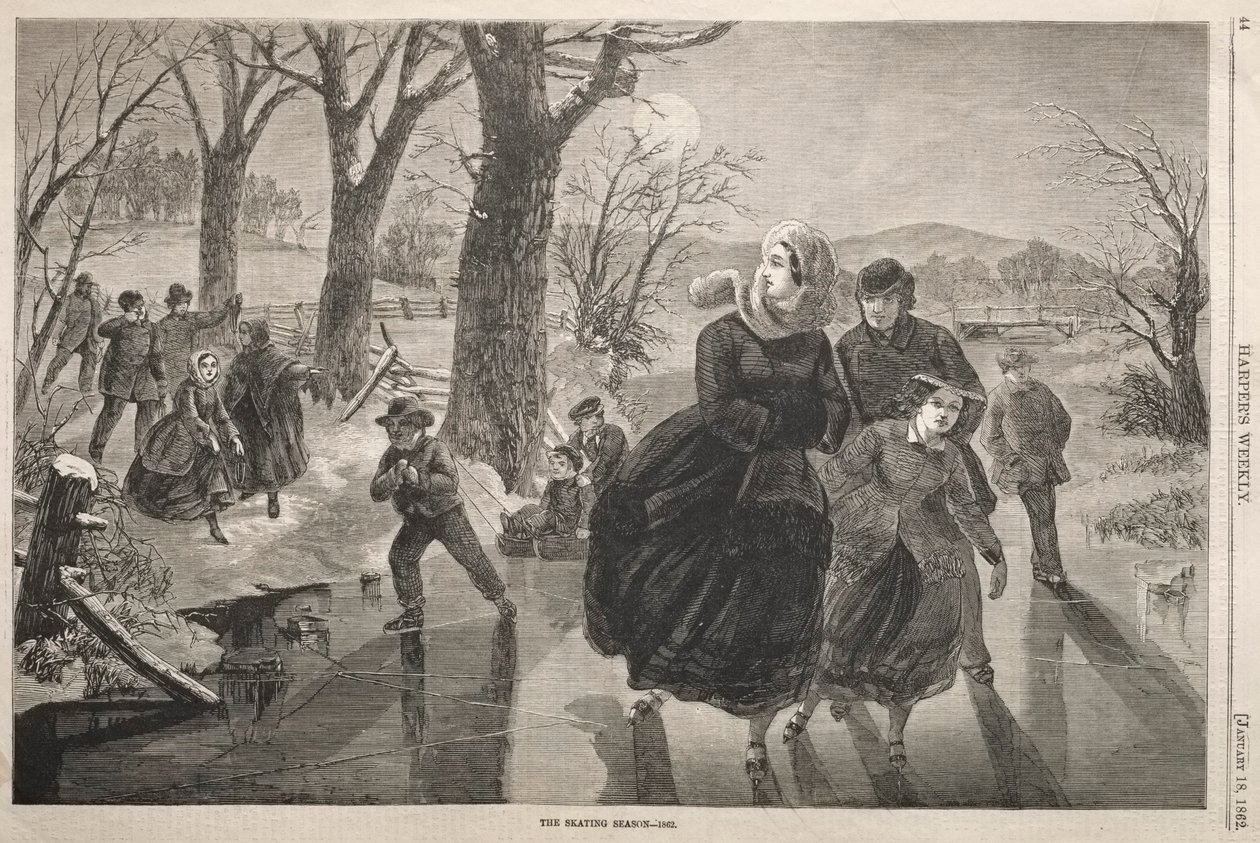 Sezon łyżwiarski - 1862 r. autorstwa Winslow Homer