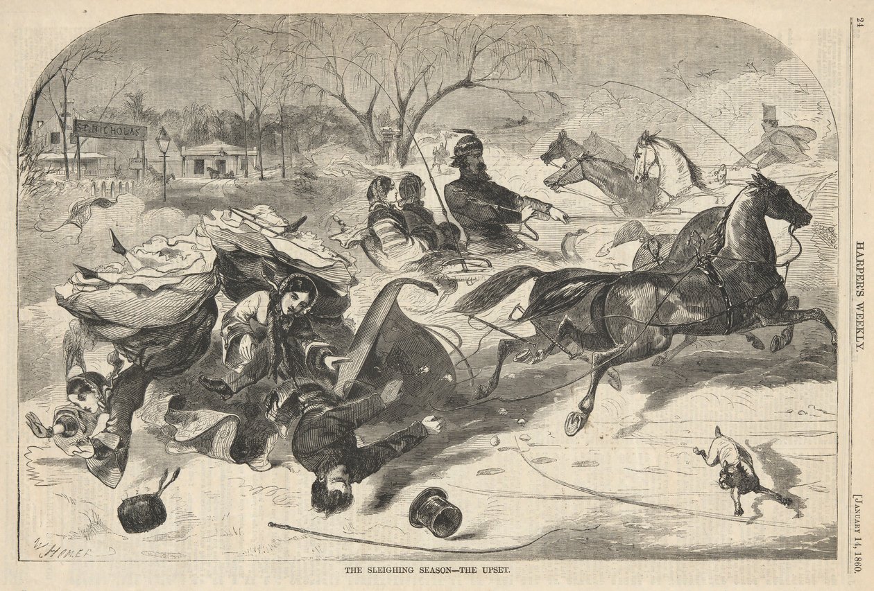 Sezon sań autorstwa Winslow Homer