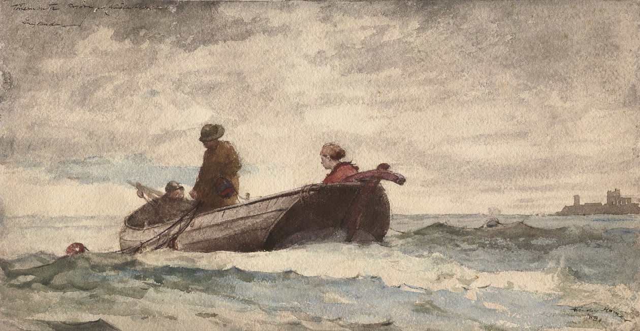 Tynemouth Priory, Anglia, 1881 r autorstwa Winslow Homer