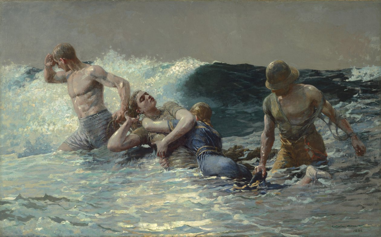 Odpływ, 1886 autorstwa Winslow Homer