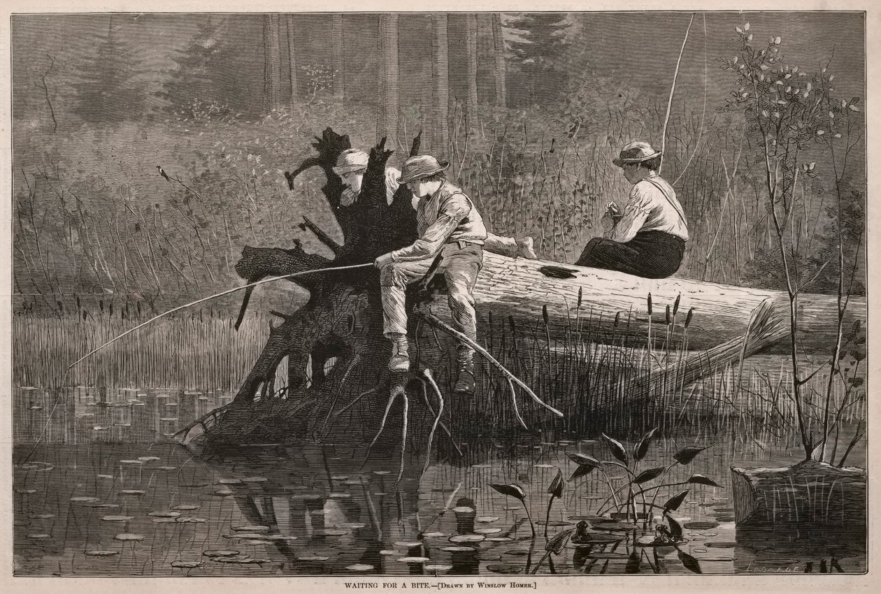 Czekając na ugryzienie, 1874. autorstwa Winslow Homer