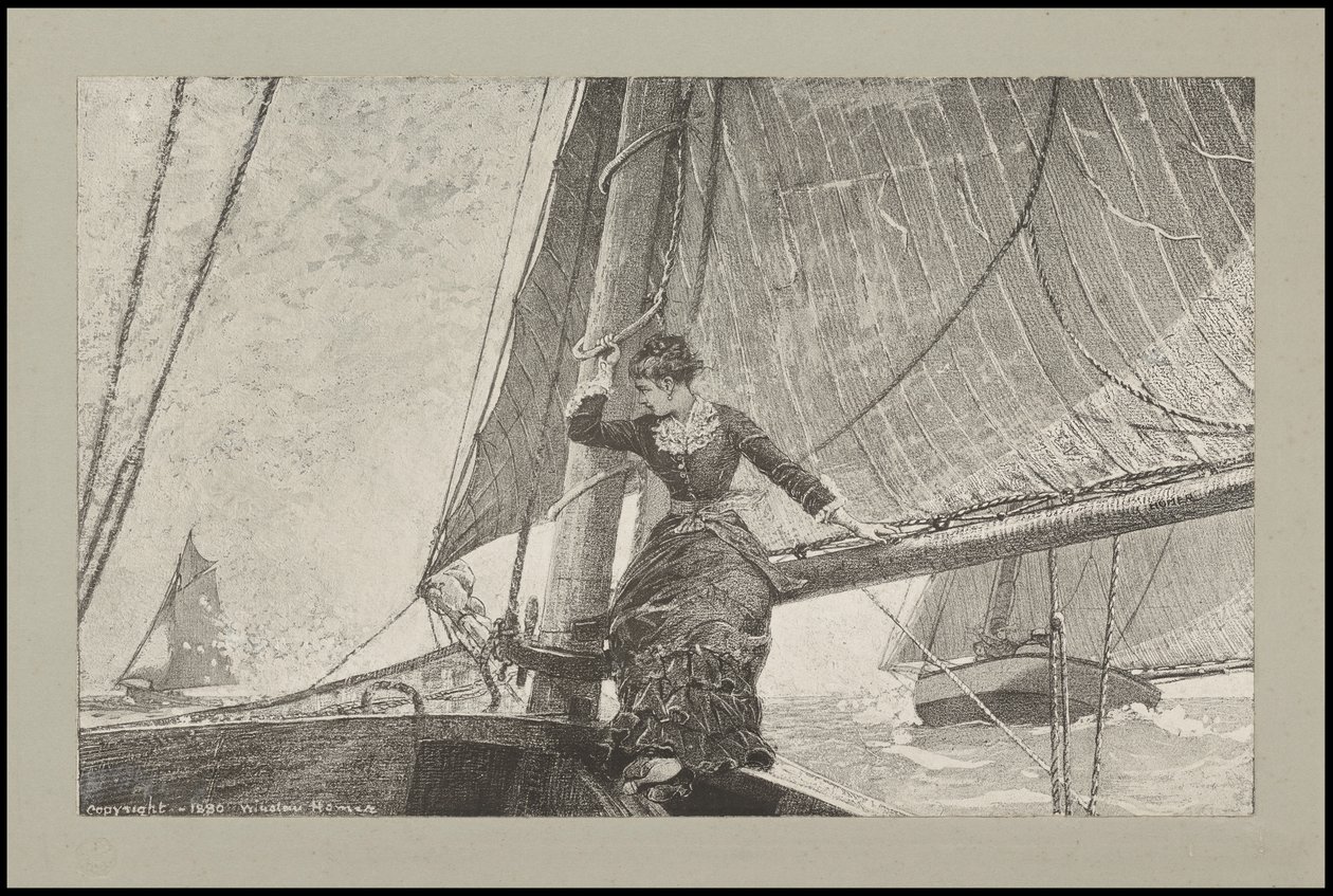 Żeglująca dziewczyna, 1880 autorstwa Winslow Homer
