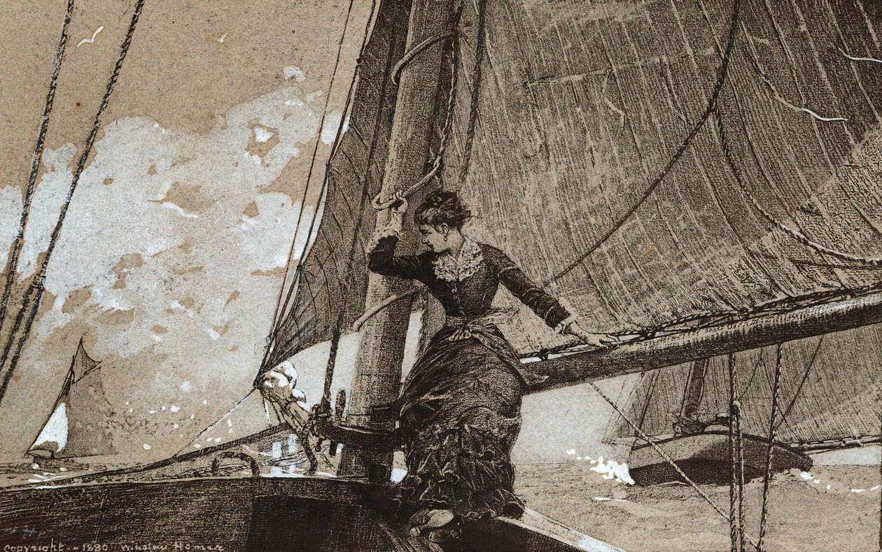 Żeglująca dziewczyna, 1880 autorstwa Winslow Homer